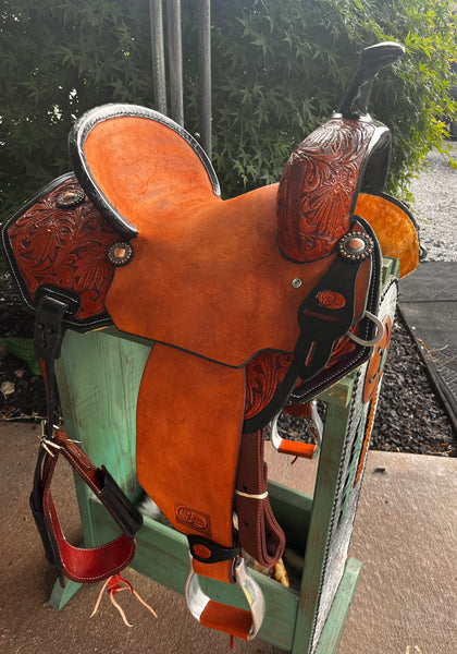 OC Saddlery Roughout Barrel Saddle w/ Pencil Roll & Buster Welch Tree
