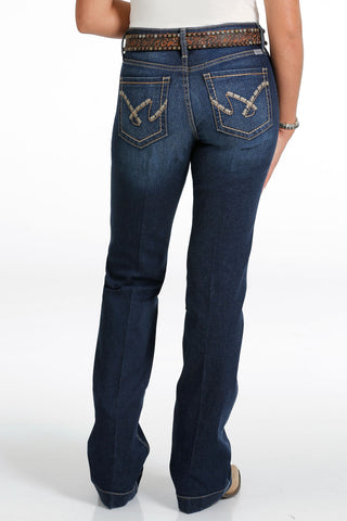 Cinch Hayley Mid Rise Trouser Jean Regular Length Dark Wash