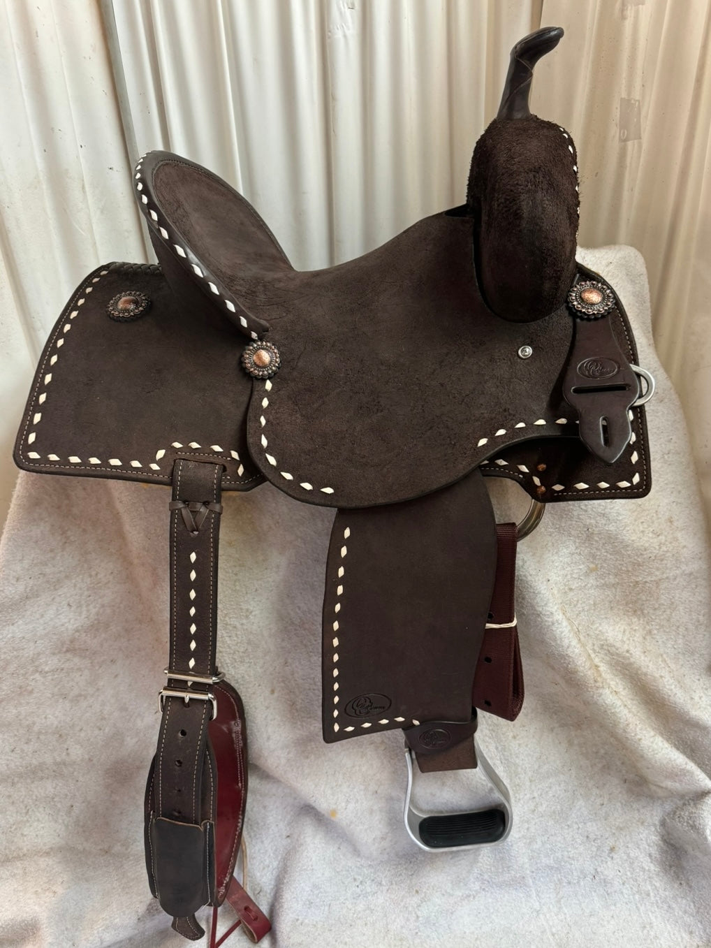 OC Saddlery Roughout Barrel Saddle w/ Pencil Roll & Buster Welch