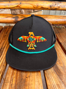 Red Dirt Hat Co Johnny Black on Black w/ Turquoise Rope
