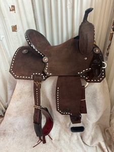 OC Saddlery Roughout Barrel Saddle w/ Pencil Roll & Buster Welch Tree