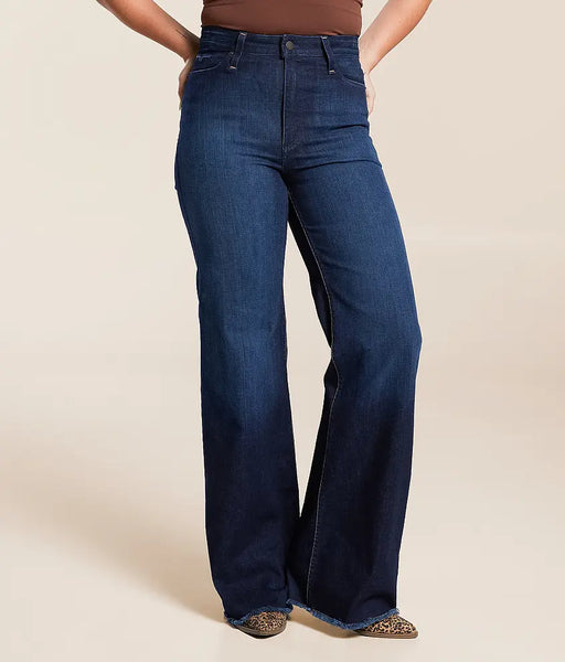 Kimes Olivia Mid Wash Wide Leg Trouser Long 36" Length