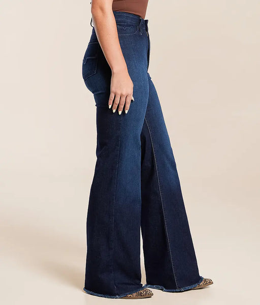 Kimes Olivia Mid Wash Wide Leg Trouser Long 36" Length