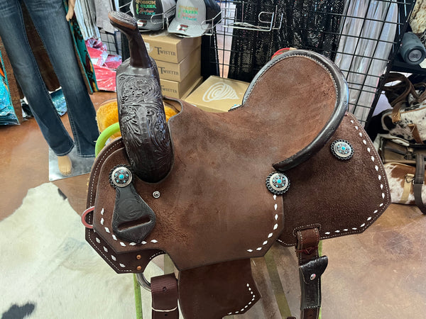 OC Saddlery Roughout Barrel Saddle w/ Pencil Roll & Buster Welch Tree