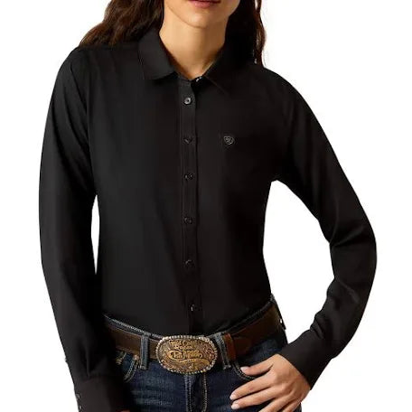 Ariat Ladies Kirby Long Sleeve Button Up Black