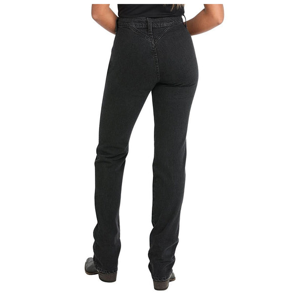 Cinch Quinn High Rise Relaxed Taper Jean Regular Length Black Long