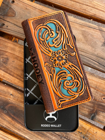 Hooey Cash Hand Tooled Leather Rodeo Wallet