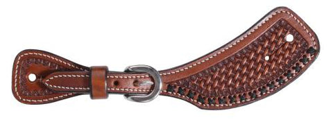 PC Leather Basketweave Spur Strap