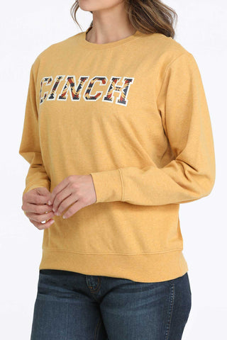 Cinch Women's Gold Logo Pullover