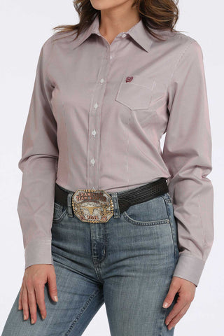 Cinch Pink Stripe Button Up