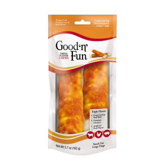 Good'n Fun Tripple Flavor Dog Rolls