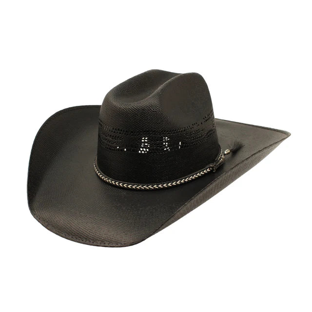 Twister Black Straw Cowboy Hat