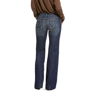 Ariat Trouser Mid Rise Stretch Lucy Wide Leg Jean Long Length