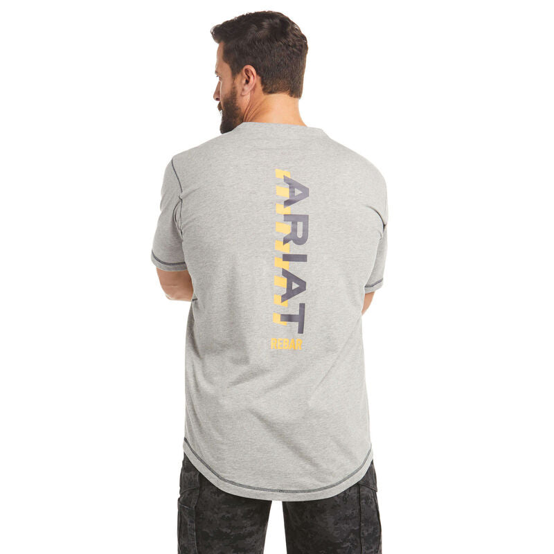 Ariat Men's Rebar Logo Tshirt Heather Grey