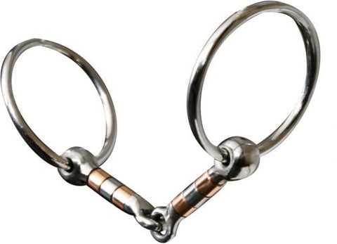 O ring Snaffle w/ Copper Rollers Bitp