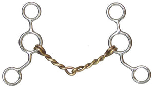 Jr Cowhorse SS Training 5" Snaffle w/ Sweet Iron Copper Twisted Snaffle