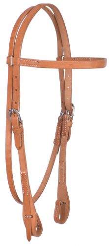 Browband Harness Leather Quick Change Loops Headstall Double Buckle