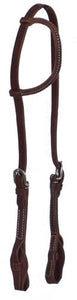 One Ear Harness Leather Quick Change Loops Headstall Double Buckle