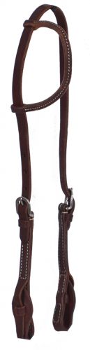 One Ear Harness Leather Quick Change Loops Headstall Double Buckle