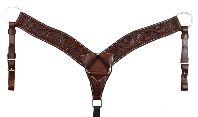 Paul Taylor Tooled Overlay Leather Breast Collar