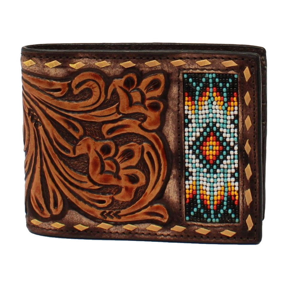 Tooled & Beaded Bifold Wallet