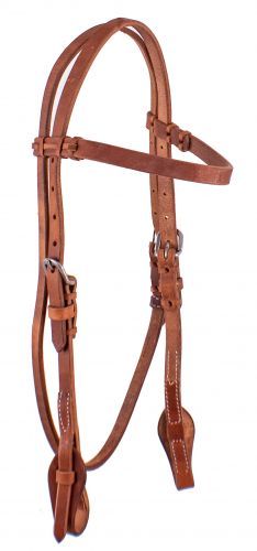 Browband Harness Leather Quick Change Loops Headstall Double Buckle