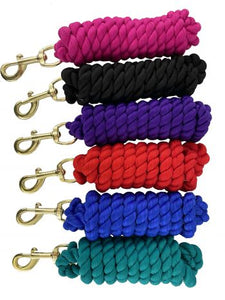 9' Cotton Lead Rope w/ Brass Snap