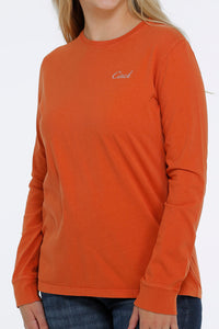Cinch Women's Terracotta LS Tshirt