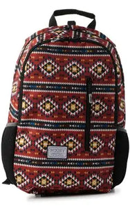 Hooey "Rockstar" Backpack Red Aztec Pattern