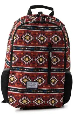 Hooey "Rockstar" Backpack Red Aztec Pattern