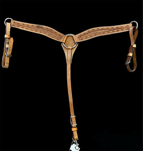 Paul Taylor Basketweave Barbwire Leather Breast Collar Wide