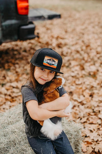 Red Dirt Hat Co Black on Black w/ Sunset -Youth