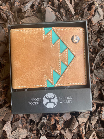 Turquoise Aztec Inlay BiFold Wallet'