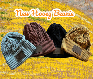 Hooey Beanie w/ Brown Leather Rectangle Patch