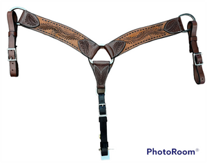 Paul Taylor Leather Tooled Breast Collar