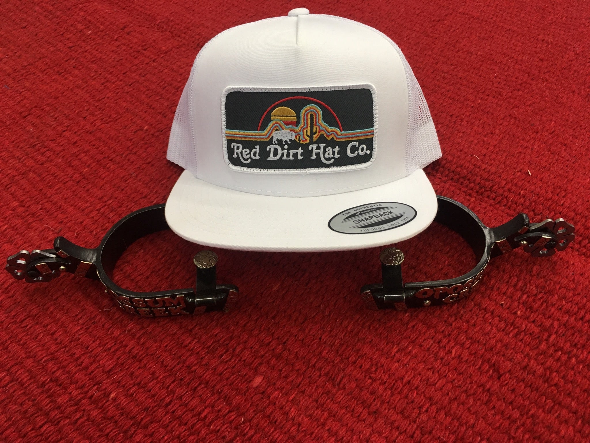 Red Dirt Hat Co Neon Buffalo White Cap