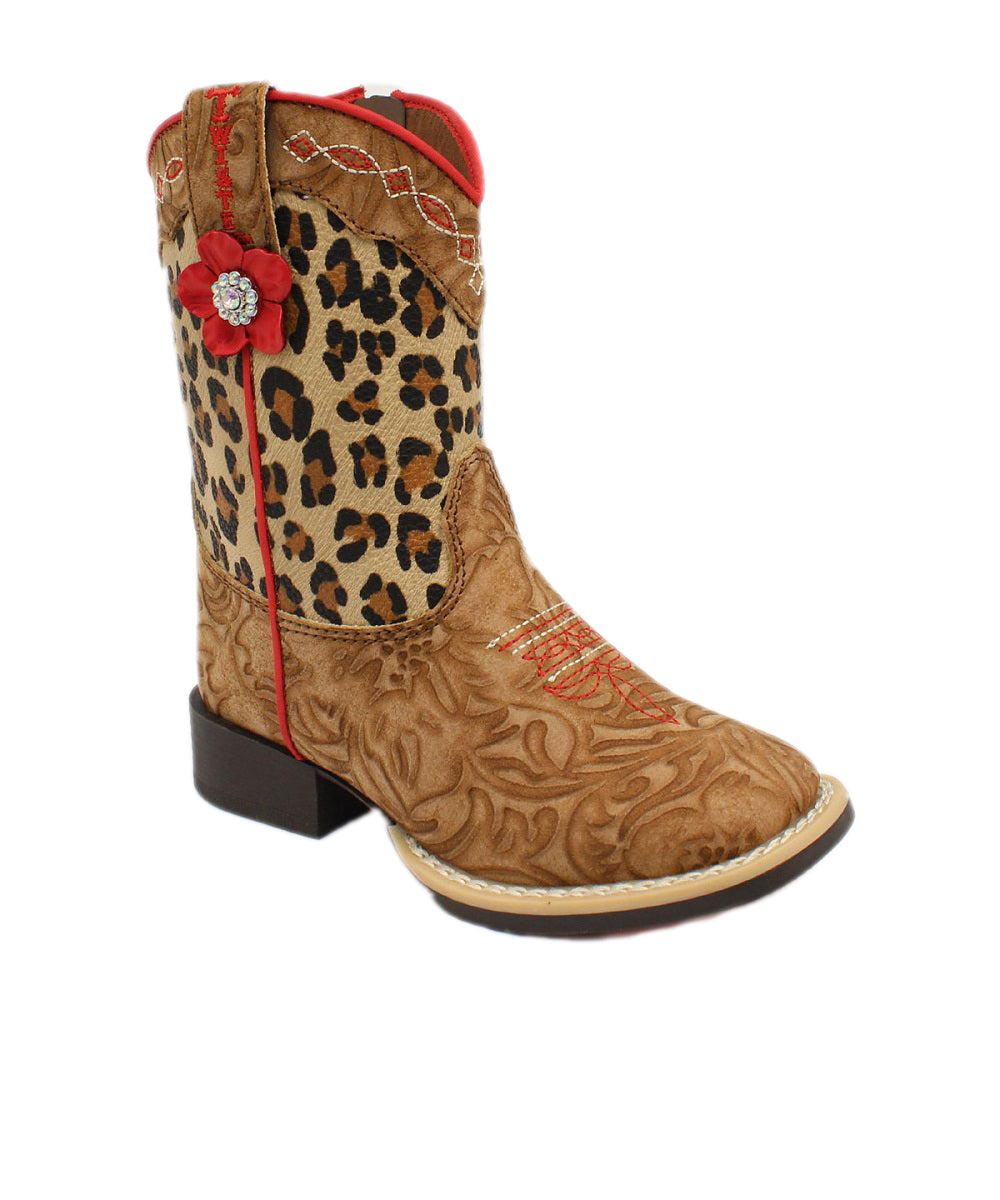 Twister Leopard & Red Cowgirl Boot